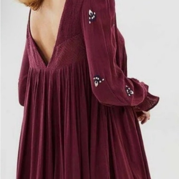 Free People Mohave Moya Embroidered Boho Mini Dress (DJ2) - Picture 4 of 9